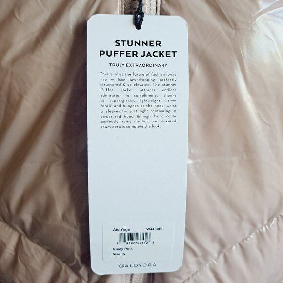 NEW Alo Stunner Puffer Jacket Dusty Pink Size S - Picture 13 of 16